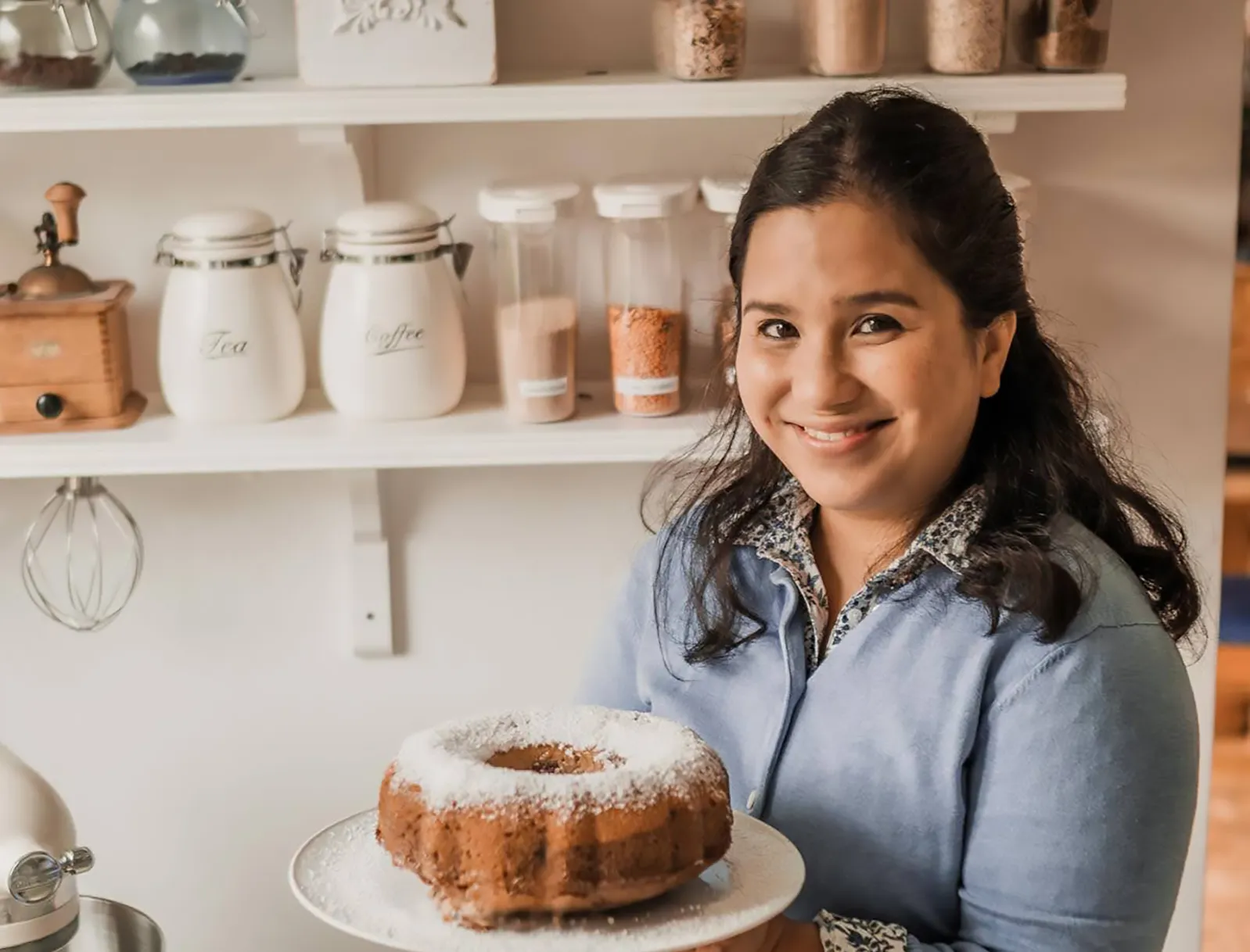 Marita presents a German bundt cake